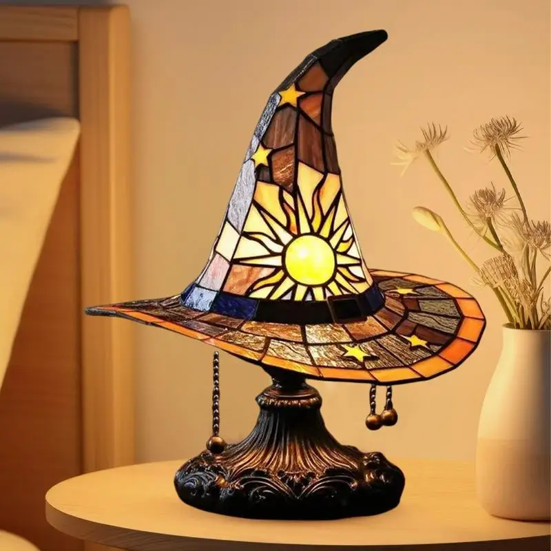 

Wizard Hat Shape Gothic Lamp Halloween Gothic Wizard Hat Shape Lights Halloween Lighting Accessories For Home Bedroom Party