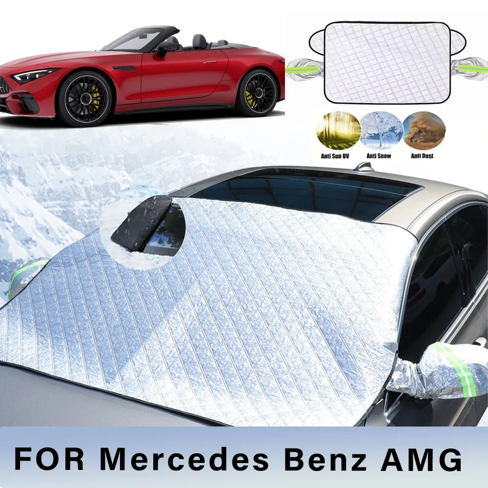 

Thickened Car Now Sunshade Windshield Cover With 5/9 Magnets UV Protection Anti Snow Sunlight For Mercedes Benz AMG SL 63