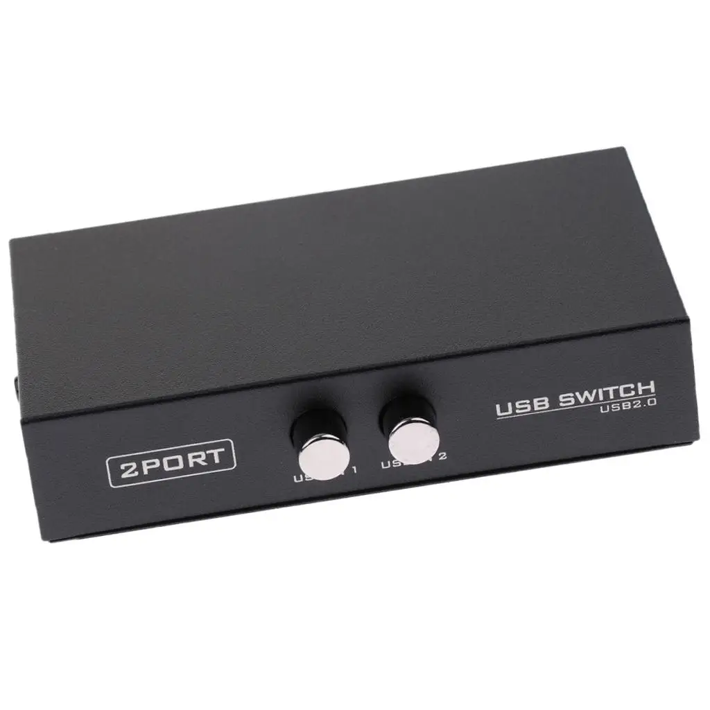 4 Port USB Sharing Switch Alloy Manual Hub Splitter Adapter Multiple Port USB Switch for Home Office Printing