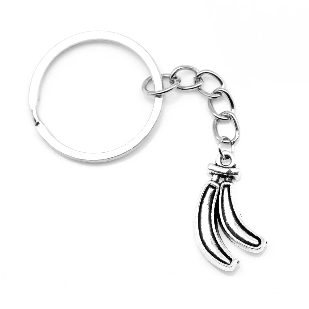 1 Piece Banana Metal Keyring Body Jewelry 14x26mm