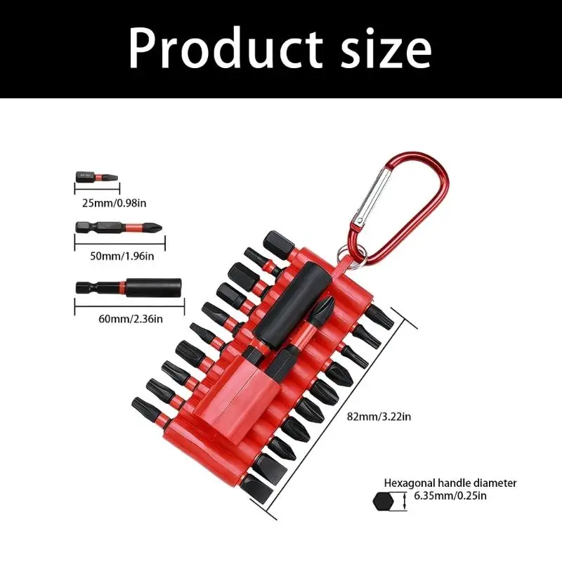 R9UF 22Pcs Professional Steel Electric Screwdriver Bit Set With Antislip Feature