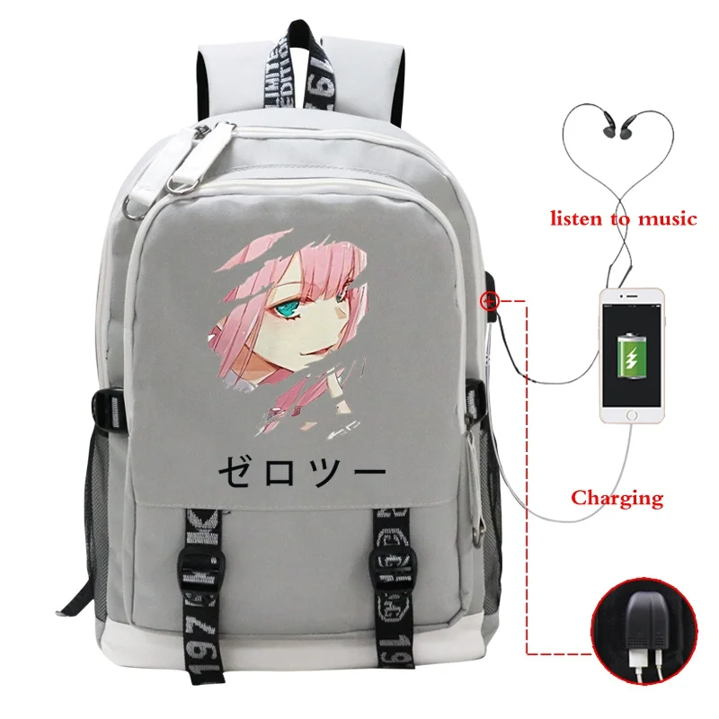 DARLING in the FRANXX Multifunctional Backpack Casual Travel Bags Teens Fashion Outdoor Backpack Students Daily School Backpack