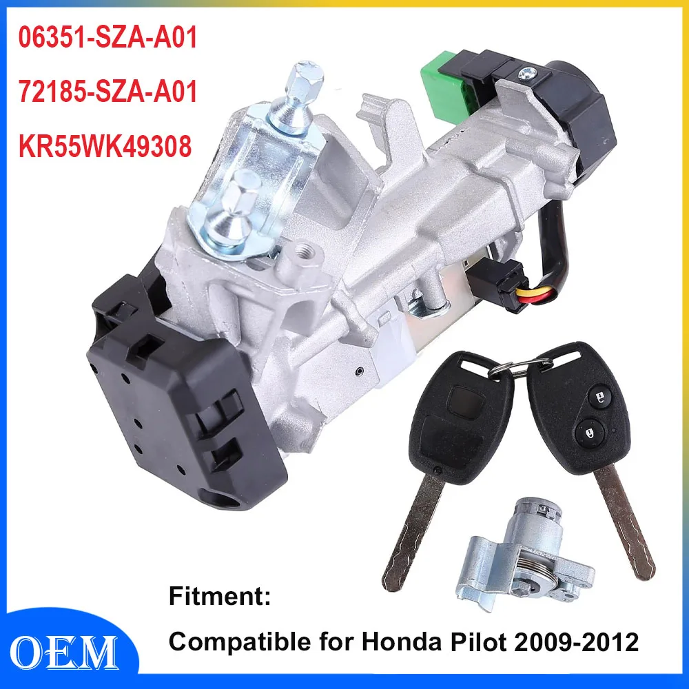 

Комплект замка цилиндра замка зажигания с 2 ключами для Honda Pilot 2009-2012 06351-SZA-A01 72185-SZA-A01 KR55WK49308