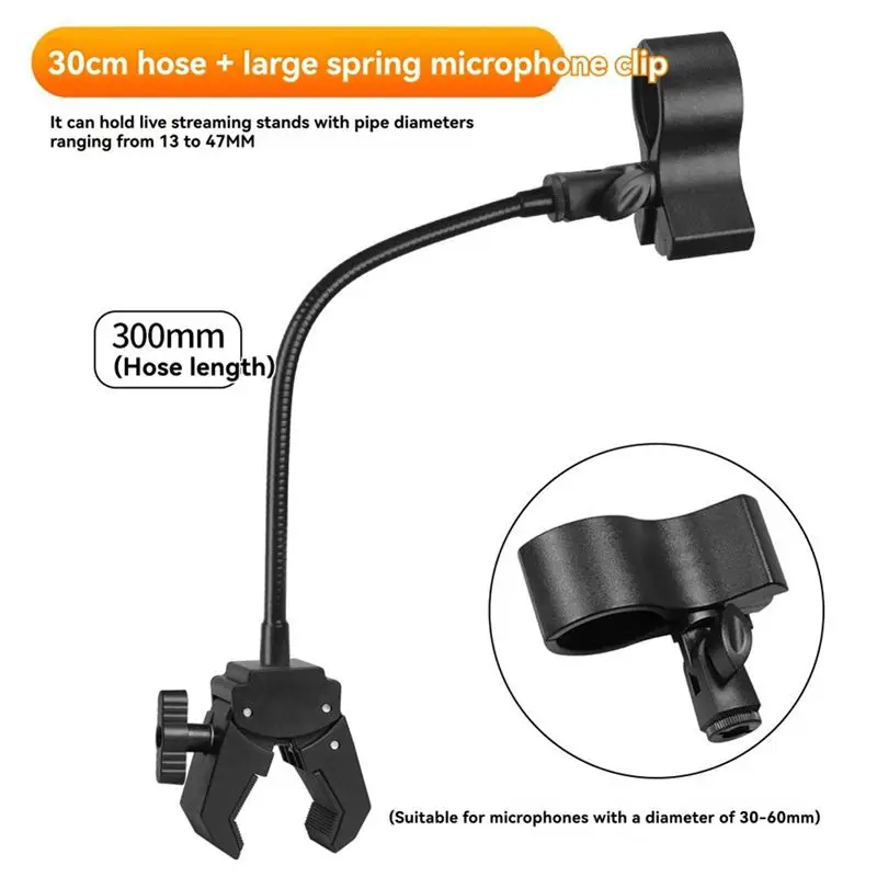 A53M-Versatile Mic For Desk Pole Tripod Microphone Stand Gooseneck Mic Stand For Desk Mount With Clamp Mic Holder