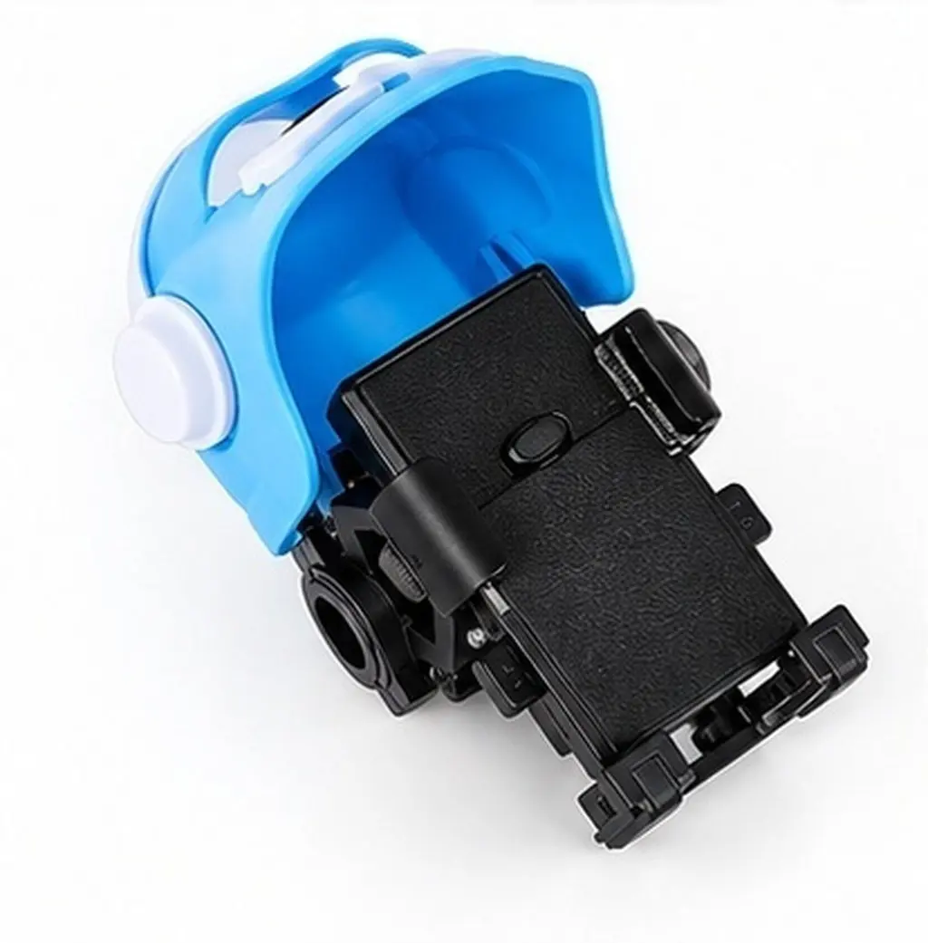 Bike Phone Holder Sunshade Adjustable Clamp Secure Grip Handlebar Mount for Smartphone Navigation Riding Bike Phone Holder
