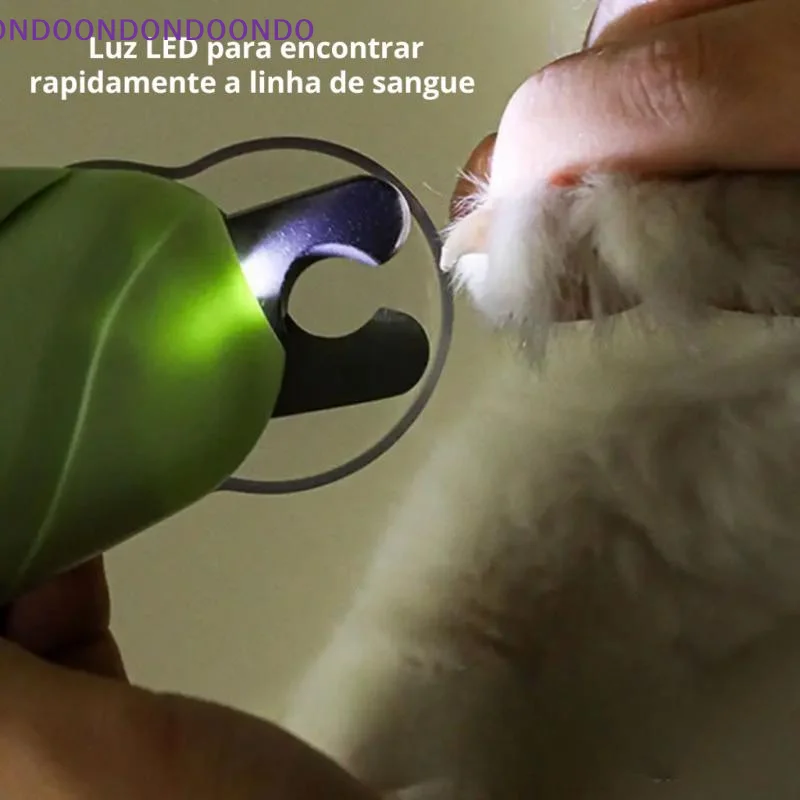 Pet Nail Clippers With LED Light Anti Splash Cover Nail File For Grooming Cats Dogs At Home