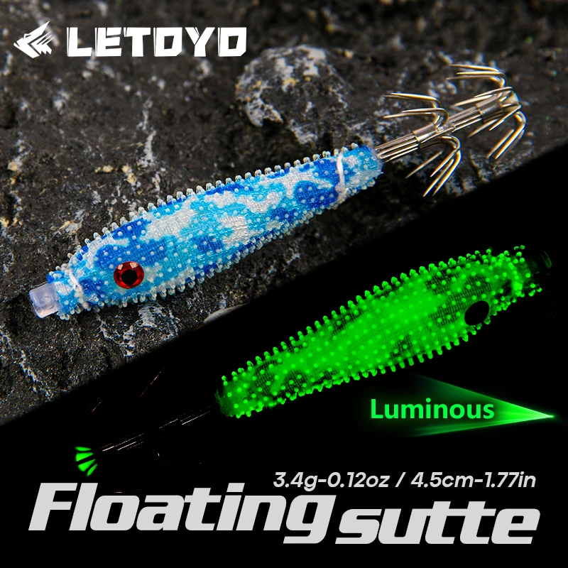 LETOYO Egi Luminoso Flotante 45mm – Para Calamar, Pulpo y Sepia