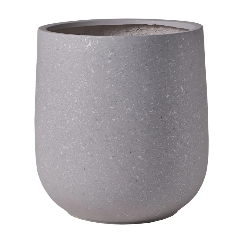 

New Nordic mud flower pot large diameter high depth home mall creative high-end happiness tree green plant floor ornament