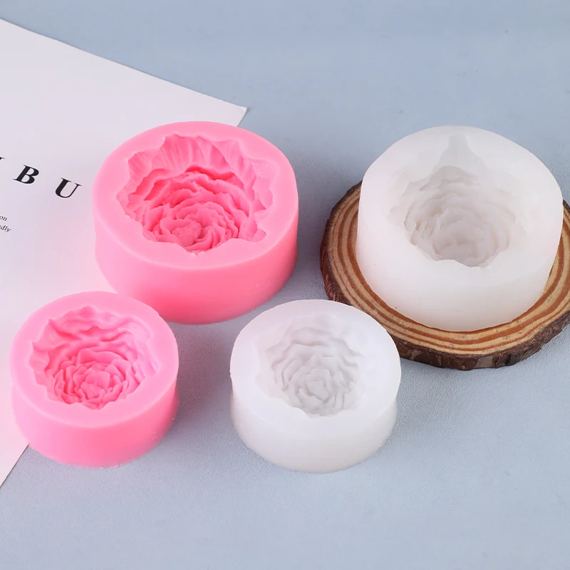 قالب سيليكون للصابون المصنوع يدويًا؛ شمعة عطر السيارة مع عطر الفاوانيا؛ قالب تزيين الكيك #4