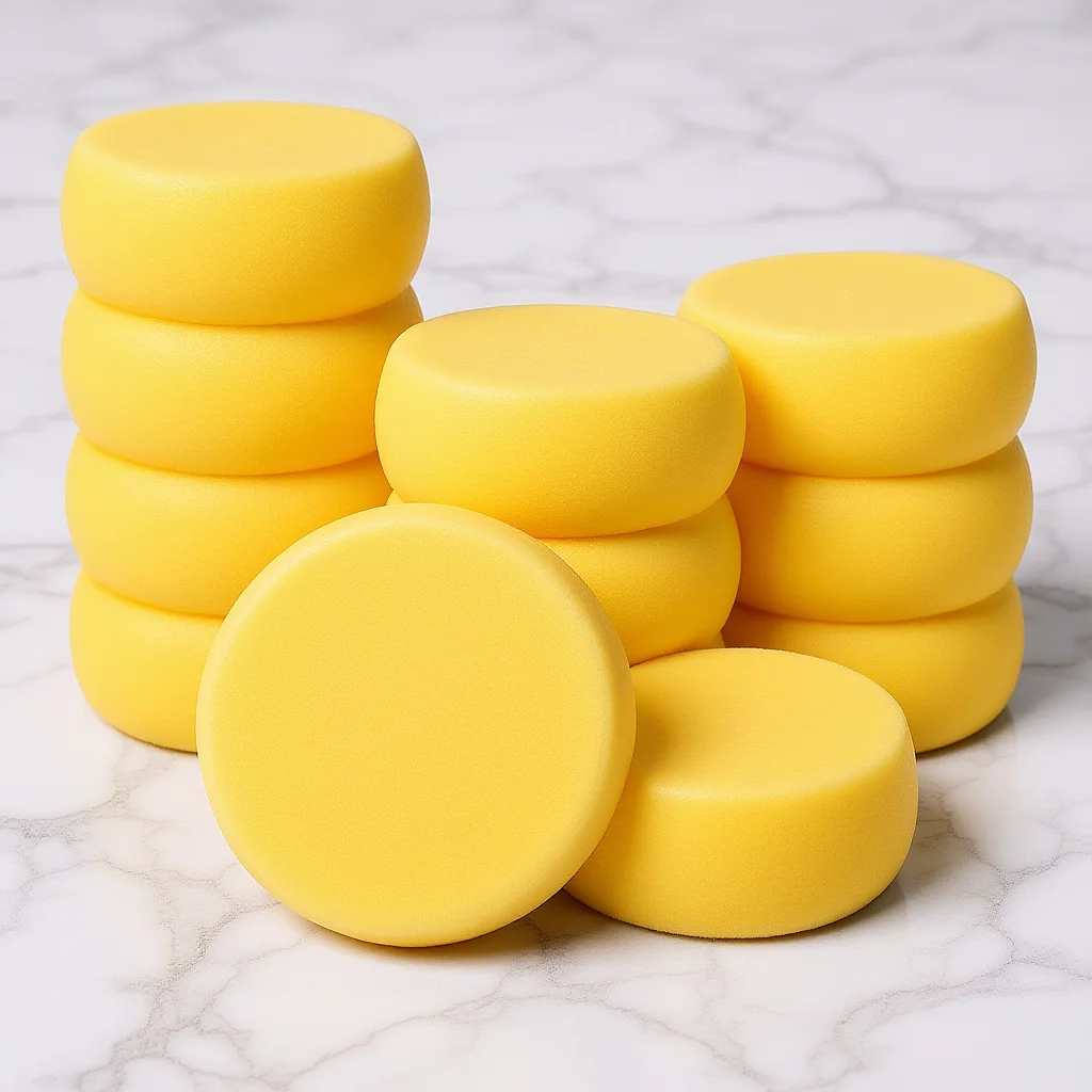 

Bulk 12pcs Small Round Sponge Set Circle Sponges for Painting Crafts Art Pottery Yellow Multi-purpose Bath Sponge Tool