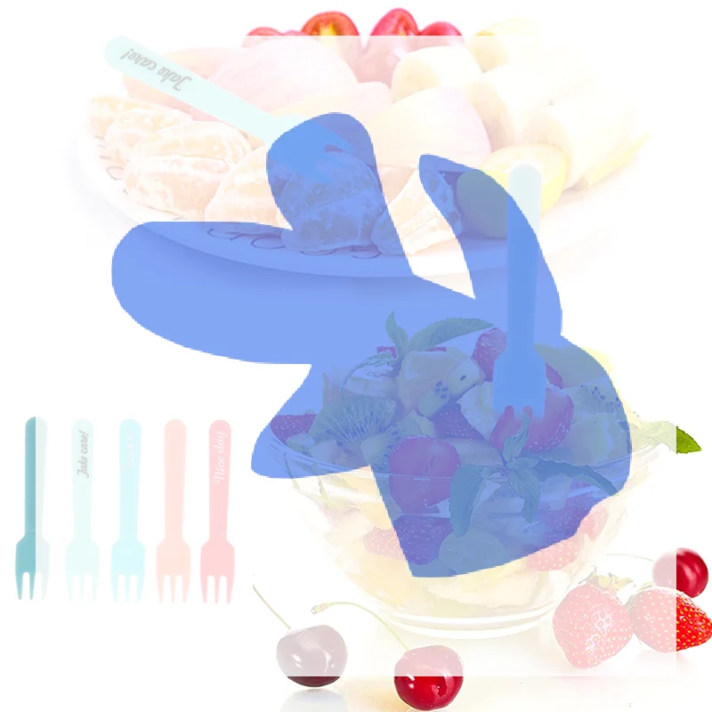 5 قطعة شوكة الفاكهة البلاستيكية الملونة الكرتون الصغيرة الأطفال وجبة خفيفة كعكة الحلوى الغذاء الفاكهة اختيار مسواك بينتو الغداء ديكور الحفلات