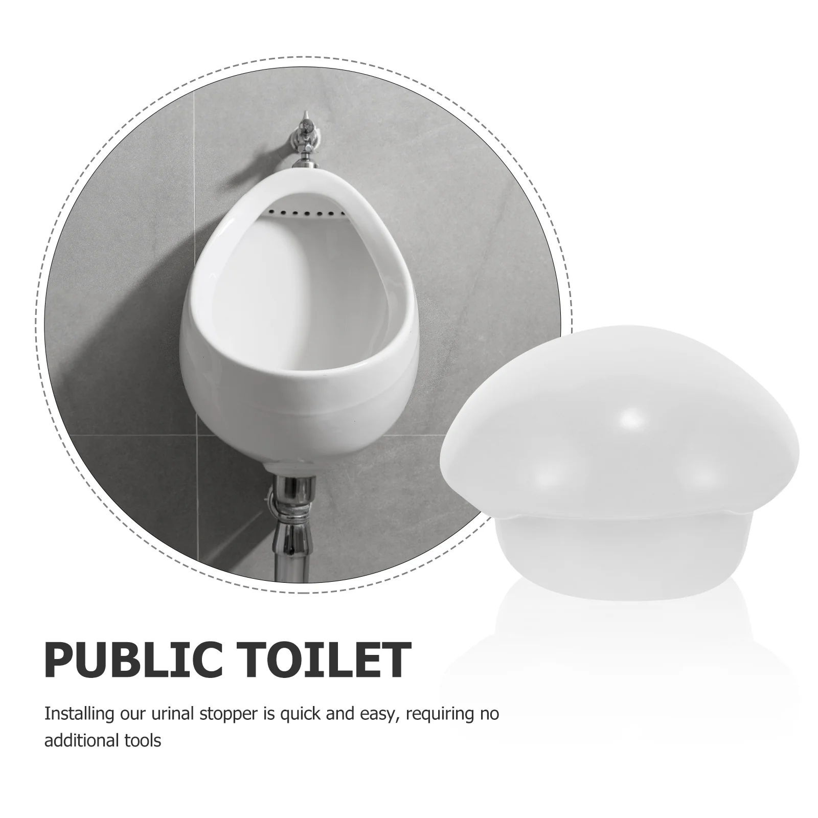 

Urinal Strainer Stopper Ceramic Durable Smooth Surface Bathroom Accessory Easy Install Mens Urinal Plug Drain Cover