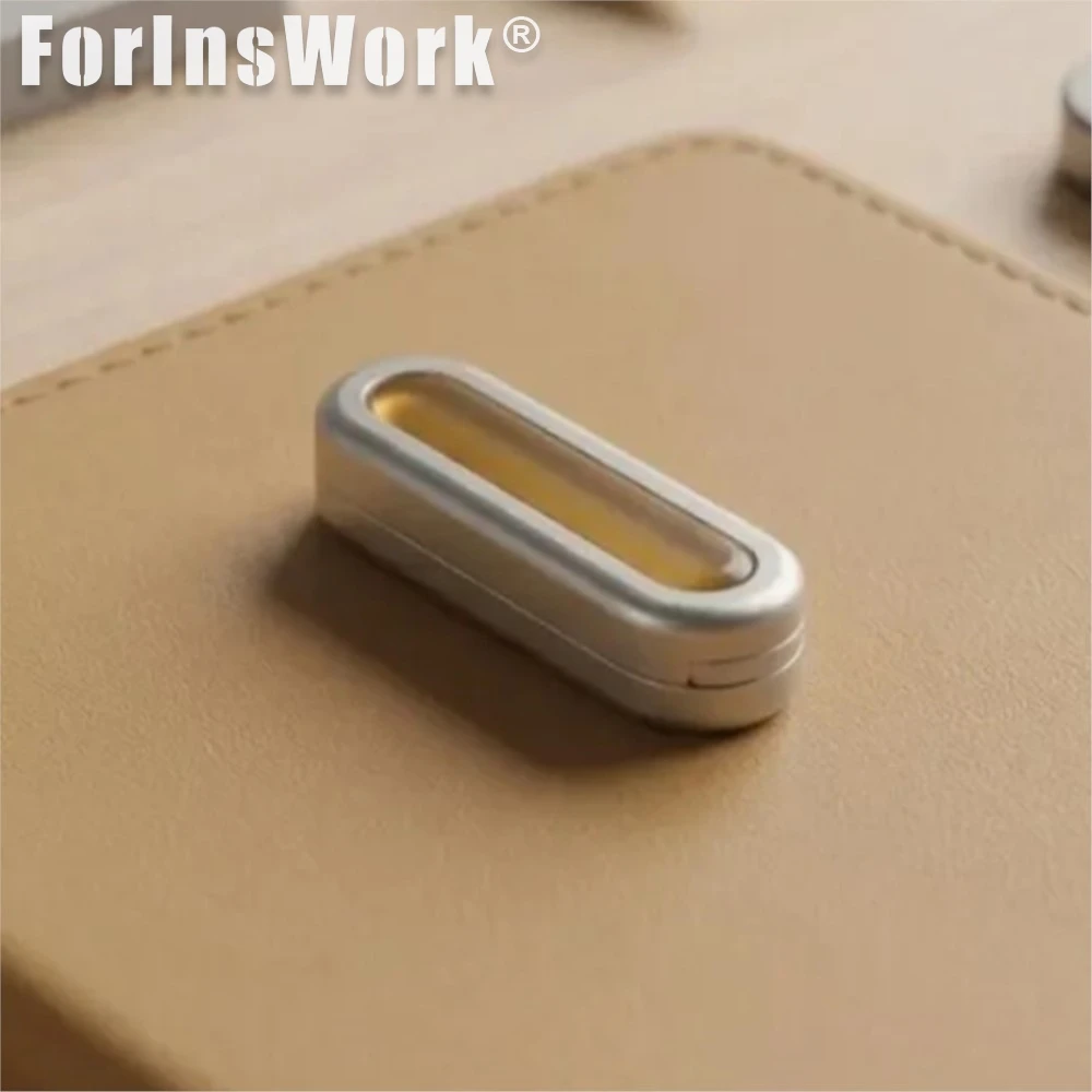 ZZEDC Tiny Bean + Stainless Steel PEI Push Slider Mini Size Adult Toy Stress Stress Relief Toys EDC Necklace