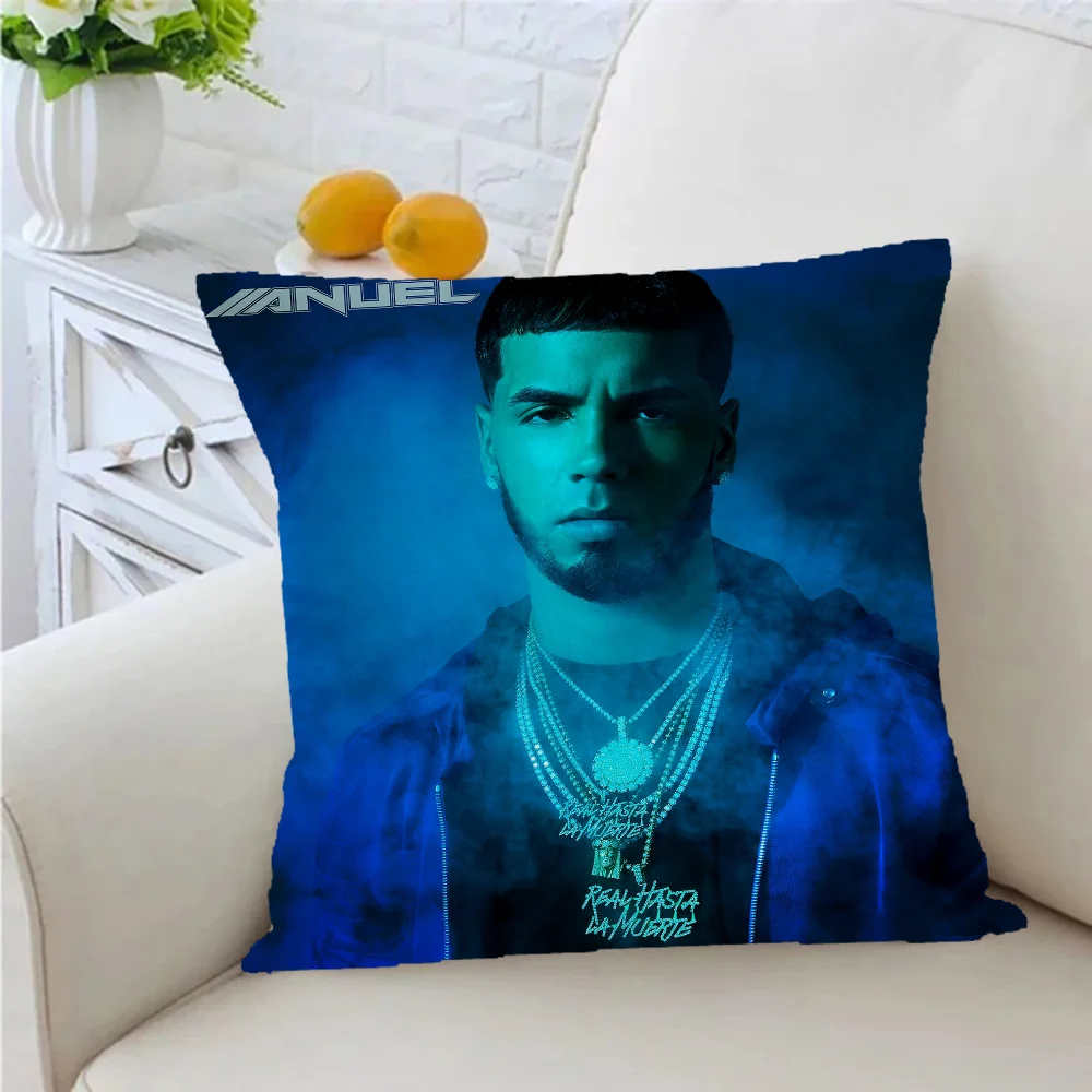 Anuel Aa Decorative Cushion Cover Sleeping Pillows Home 45x45 Cushions Covers Pillow Sofa 50x50 40*40 Pillowcase Textile Garden