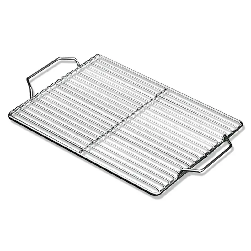 Stainless Steel 304 Food Grade BBQ Charcoal Grate Barbecue Grill Wire Grid Mesh Net with Two Handles for Handy Use