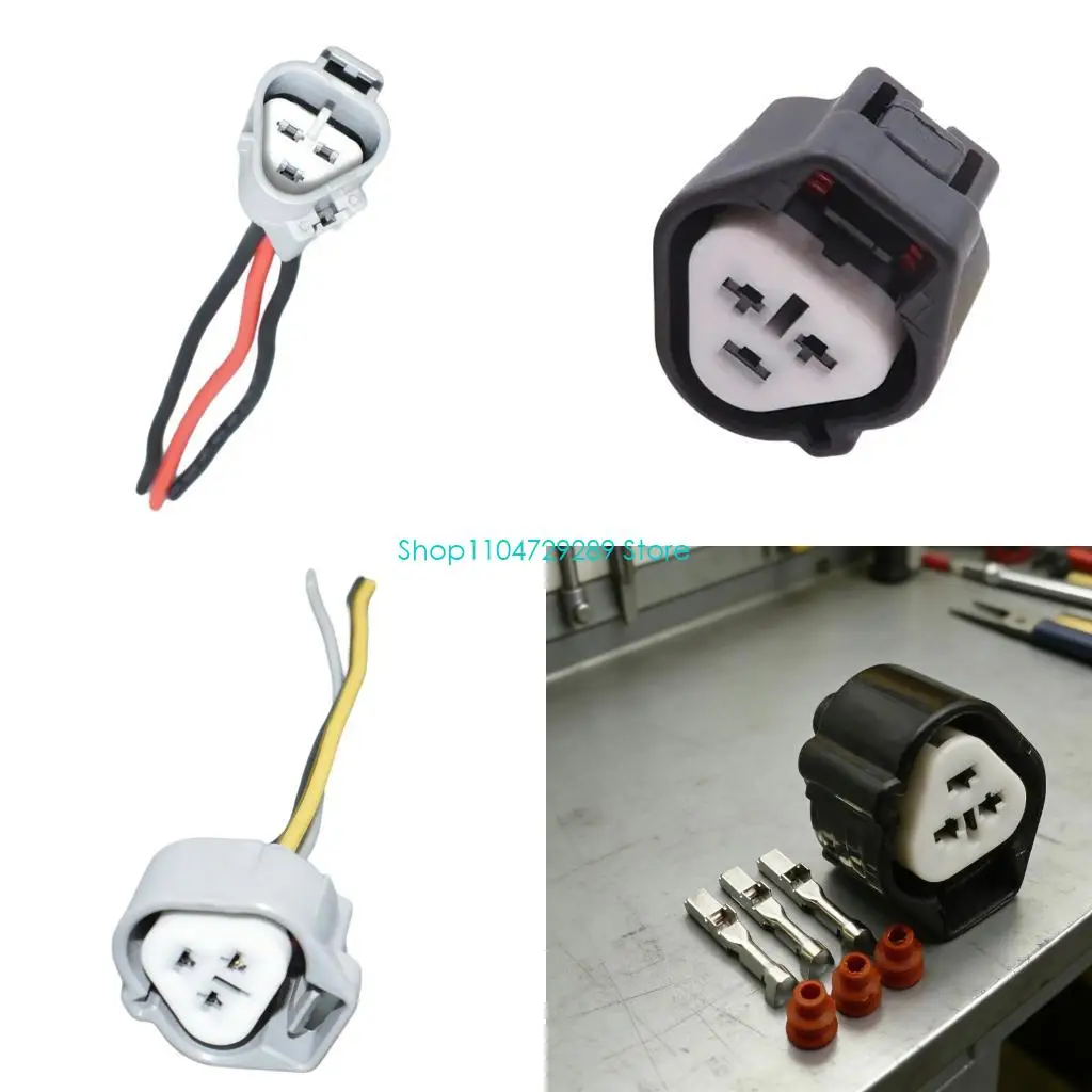 D8KE Easy Installation Car Headlight Socket Replacement Fog Lamp Wiring Connectors 6188-0099 6189-0179 Auto Part