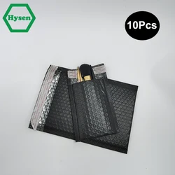 Hysen 10 pces dropshipping preto auto-adesivo envio sacos de embalagem para produtos frágeis saco de entrega de bolhas