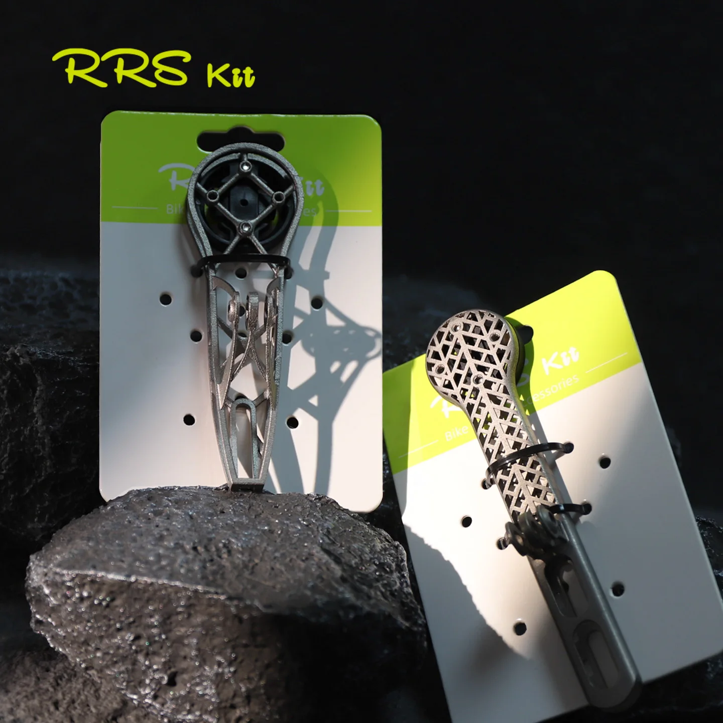 RRSKIT 3D Printed Titanium Alloy Bicycle Computer Extended Bracket Suitable For Garmin Universal Base With Gopro Lamp Holder