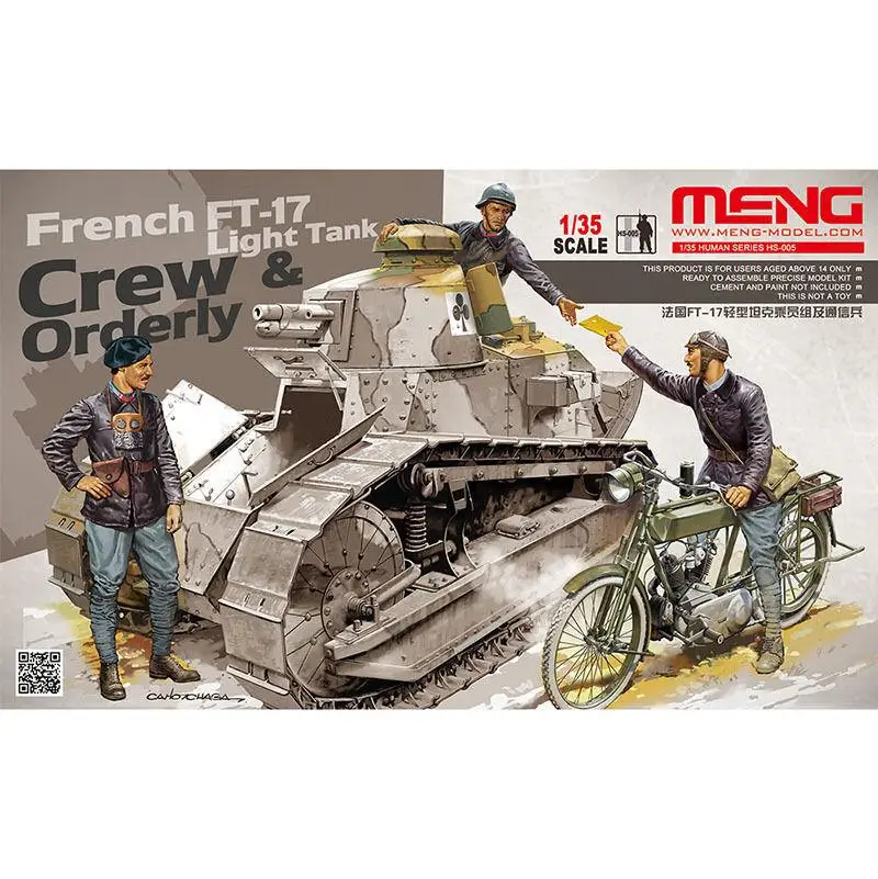 Meng Model 1/35 HS-005 طاقم خزان خفيف فرنسي ومنظم (لـ Meng)