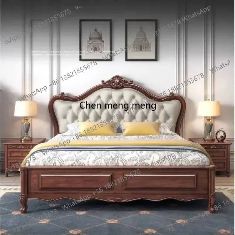 

Водонепроницаемая современная дизайнерская деревянная роскошная двуспальная кровать-база с изголовьем, уникальная мебель для спальни