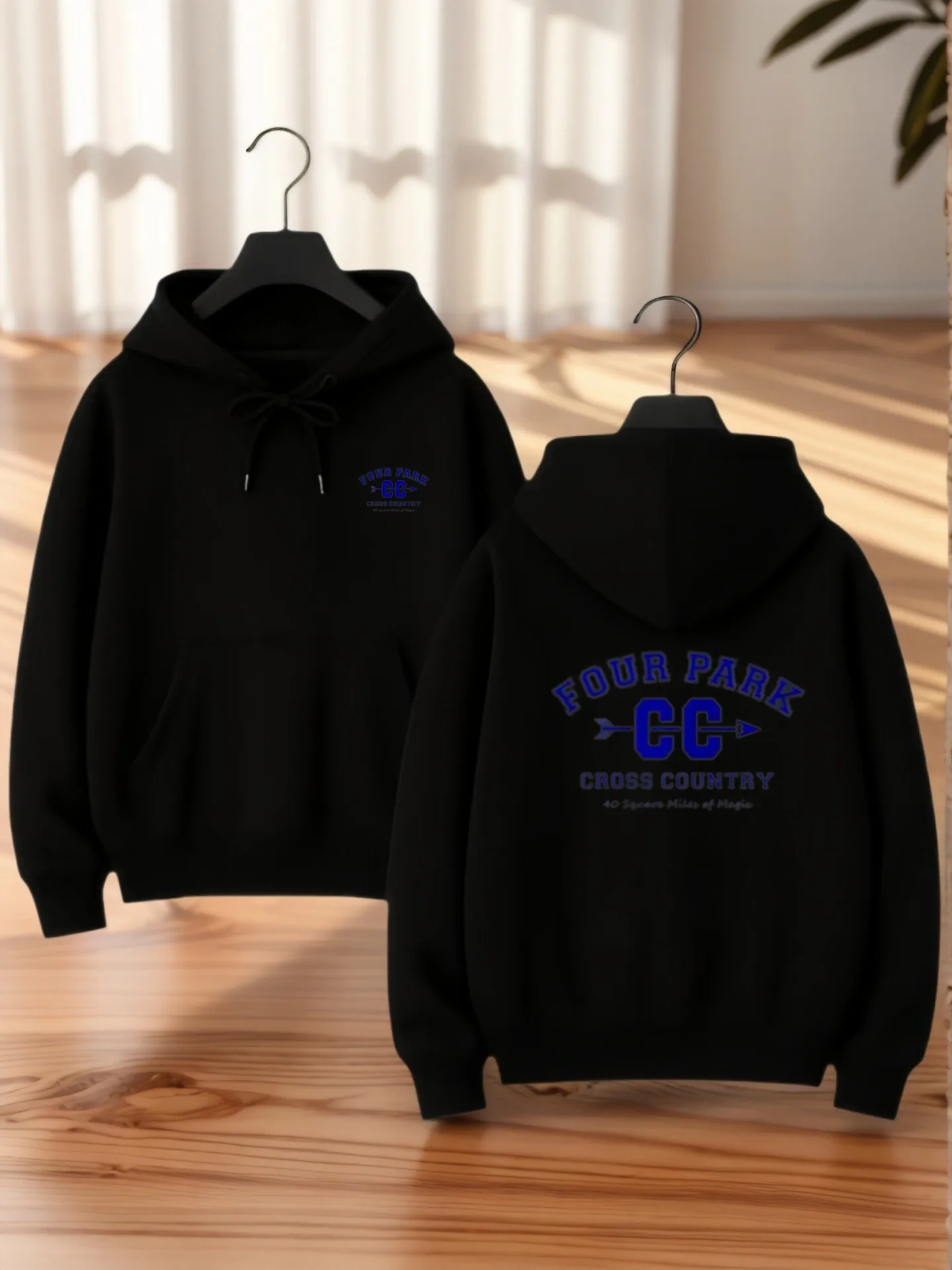 

Graphic Hoodie, All Hustle No Luck Print, Streetwear Style, Casual Everyday Wear, for Young Men, Cotton Blend