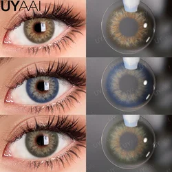 UYAAI 2pcs DNA Taylor Series Colored Contact Lenses Eye Natural Contact Lenses Blue Gray Color Contact Lens for Eye