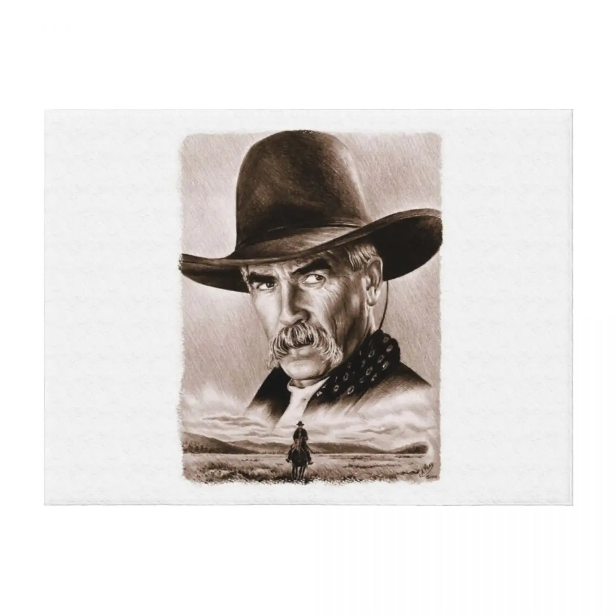 

Sam Elliot Actor Received Many National Awards Golden Globe Academy The Lone Rider Sepia Gift For Throw Blanket