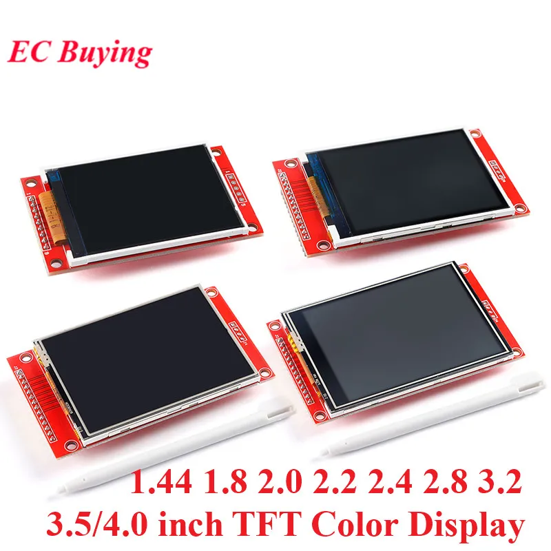 Ekran TFT LCD SPI 1.44 1.8 2.0 2.2 2.4 2.8 3.2 3.5 4.0 cala Kolorowy Moduł Wyświetlacza Dotykowego ILI9341 ILI9488 480*320 240*320 Sterownik