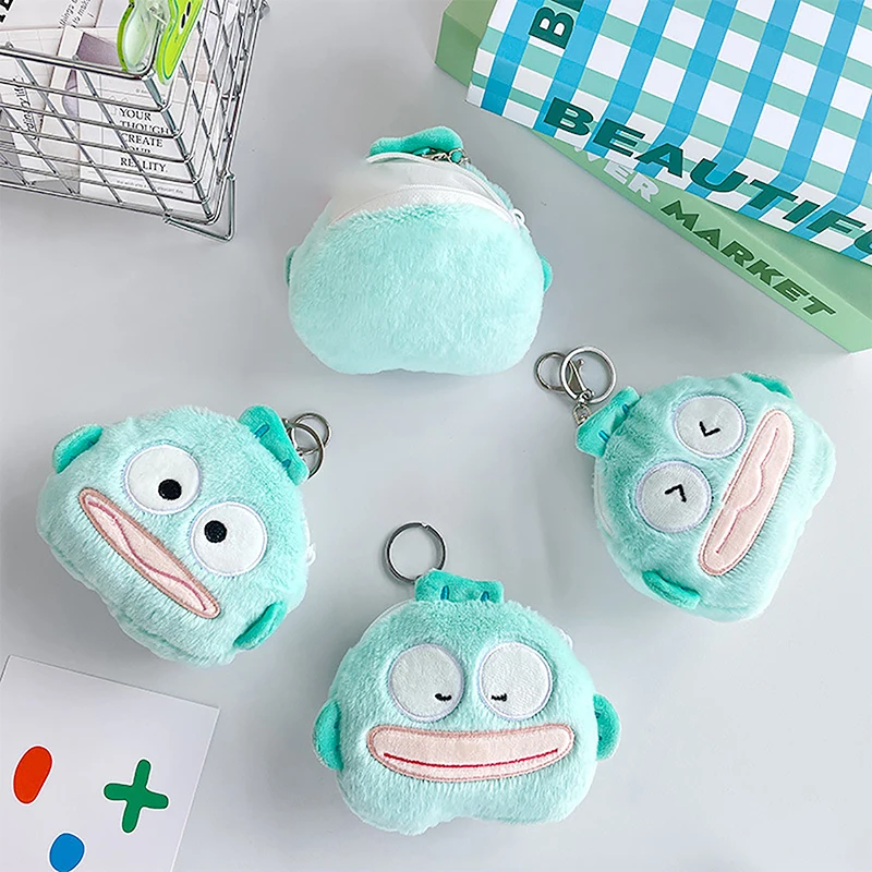 Kawaii Cartoon Hangyodon Plush Coin Purse Cute Soft Plush Money Change Pouch Small Wallet For Girls Earphone Storage Bag