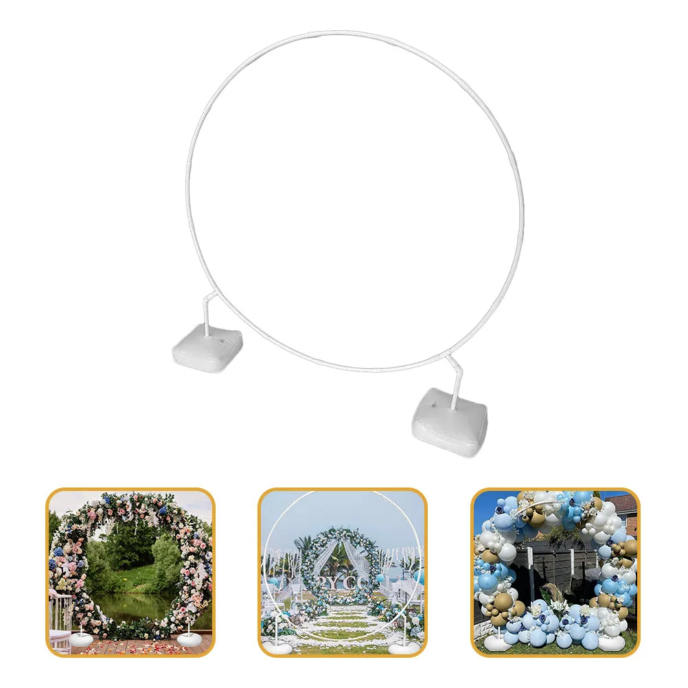 

1set 1Set Round-Shaped Arch Stand Frame Kit For Wedding Birthday Party Arch Stand With Base, Balloon Garland Display Rack, Pvc