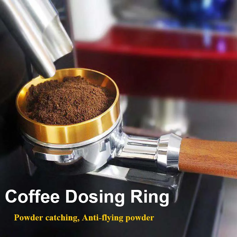 Universal Coffee Dosing Ring,Aluminum Espresso Funnel for Coffee Maker,Portafilter Holder, Barista Accessories, 51mm, 54mm, 58mm