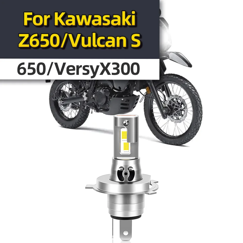 For Kawasaki Z650 / Vulcan S650 / VersyX300 LED Headlight Bulb Motorcycle Motor Bike Headlamp H4 9003 HB2 HiLo 12V 15000LM 6000K