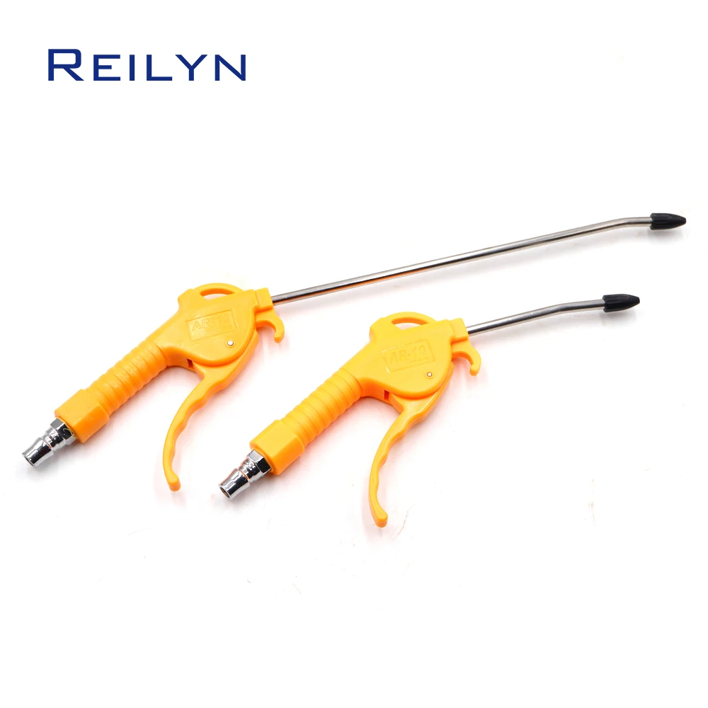 1Pc Pneumat  Air Gun Air Blow Accessory Air Duster Gun Metal Bent Tube Nozzle Hand Held Pneumatic Tools for Dust Cleaning Yellow