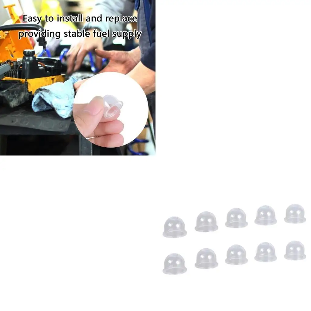 

652F 10 шт., лампы для праймера, топливный насос, карбюратор, лампа для праймера для бензопил, триммер, кусторез, прозрачные для