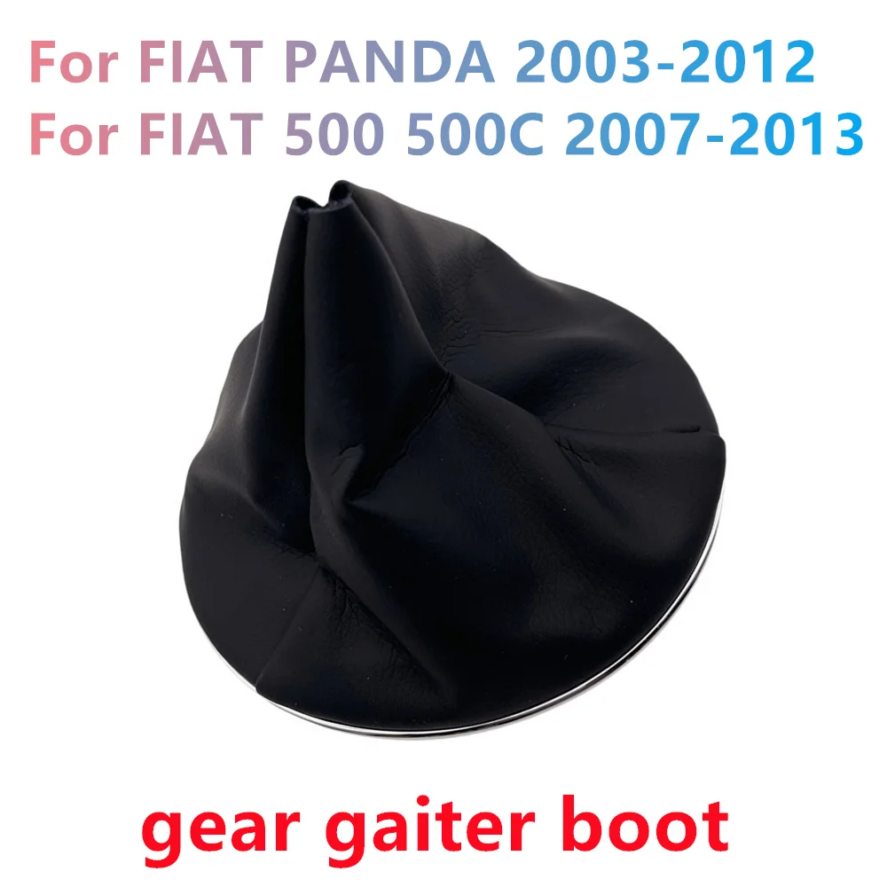 Car Gear Headgear New Leather Shift Gear Knob Lever Gaitor Boot Cover PU For FIAT 500 500C 2007-2013 For PANDA Car Accessory