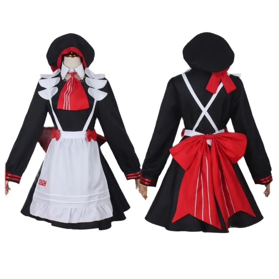 Genshin Impact Noelle Een Fast Food Winkel Cosplay Kostuum Outfits Jurk Halloween Carnaval Vrouwen Meisje Uniformen Accessoires XS-XXXL