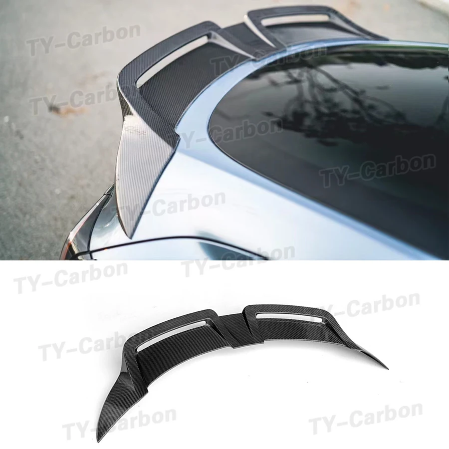 For Tesla Model Y Rear Trunk Lid Spoiler Wing Real Carbon Fiber Car Tailgate Flap Trim Decklid Lip Body Kit FRP 2021+