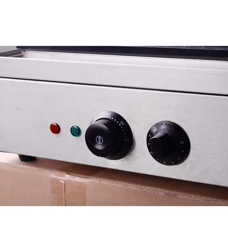 Máquina comercial retangular de waffle de pão 10pcs elétrica antiaderente