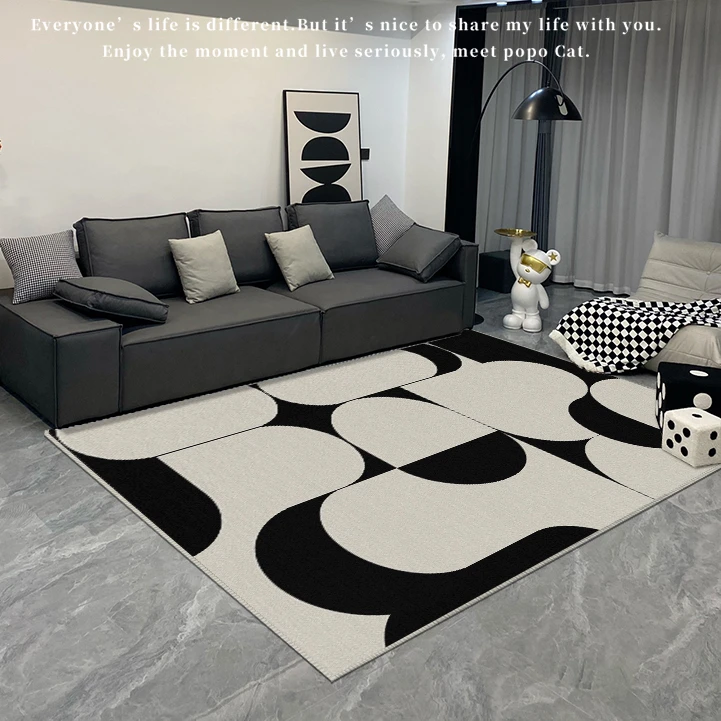 Light Luxury Carpets for Living Room Large Area Cloakroom Anti-slip Mat Home Study Carpet Minimalist Bedroom Decor Washable Rug