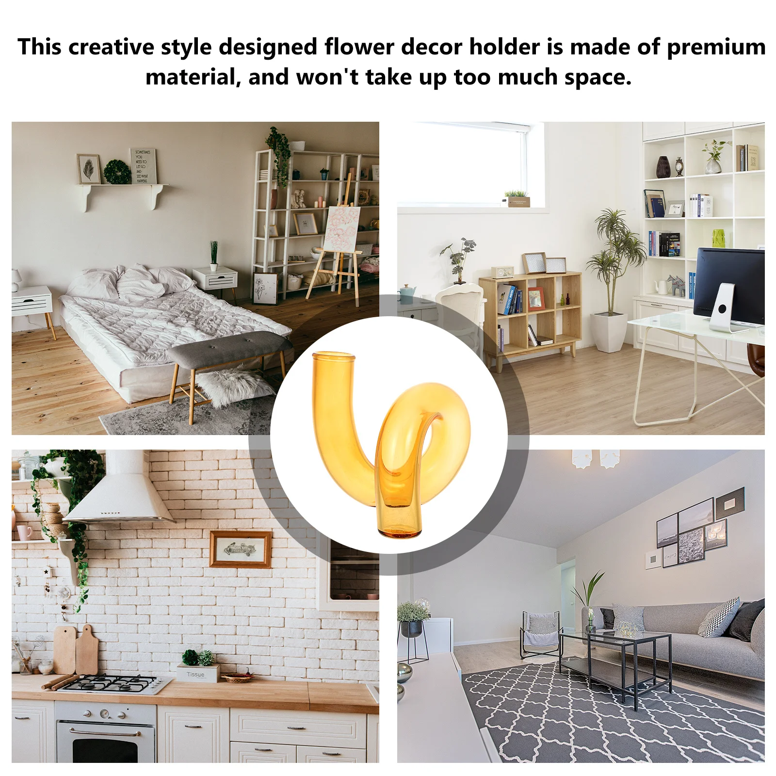 

1Pcs Glass Flower Arrangement Vase Stylish Special Shape Hydroponic Container Ideal for Indoor Home Decor Display