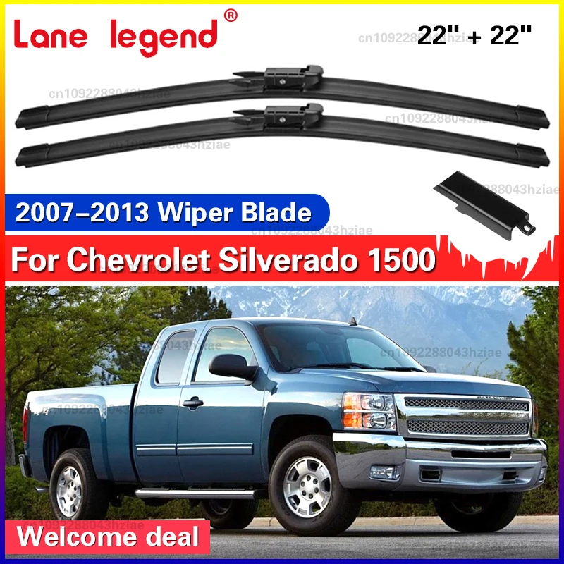 Für Chevrolet Silverado 1500 2007-2013 Auto Wischer Klinge Windschutzscheibe Windschutz 22 "+ 22" Sauber Naturl Gummi auto Scheibenwischer Zubehör
