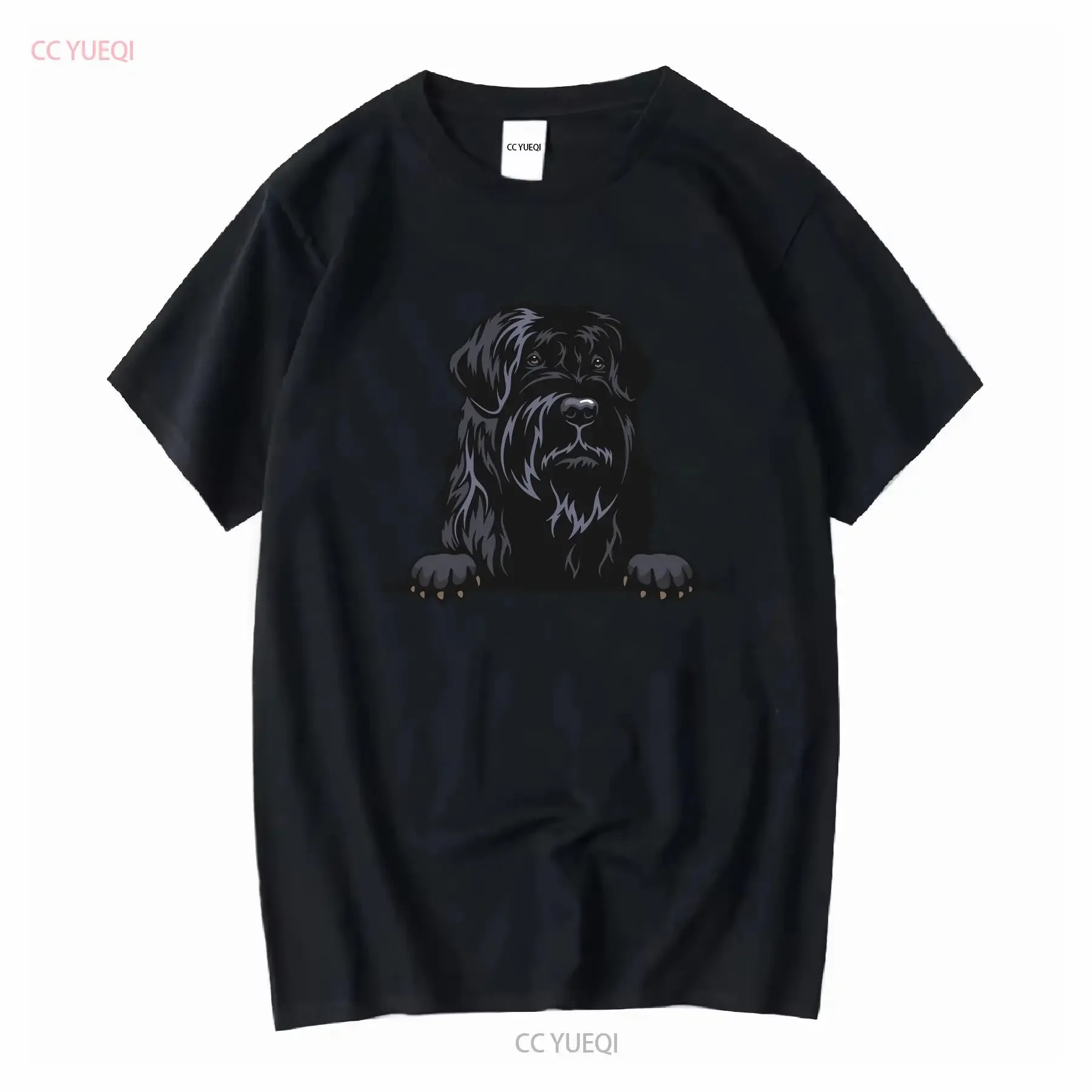 Schwarzer russischer Terrier, Hundesorte, niedliches T-Shirt für Kleinkinder, langärmelig, Vintage-Stil, gewaschen, Unisex, weiche Designerkleidung
