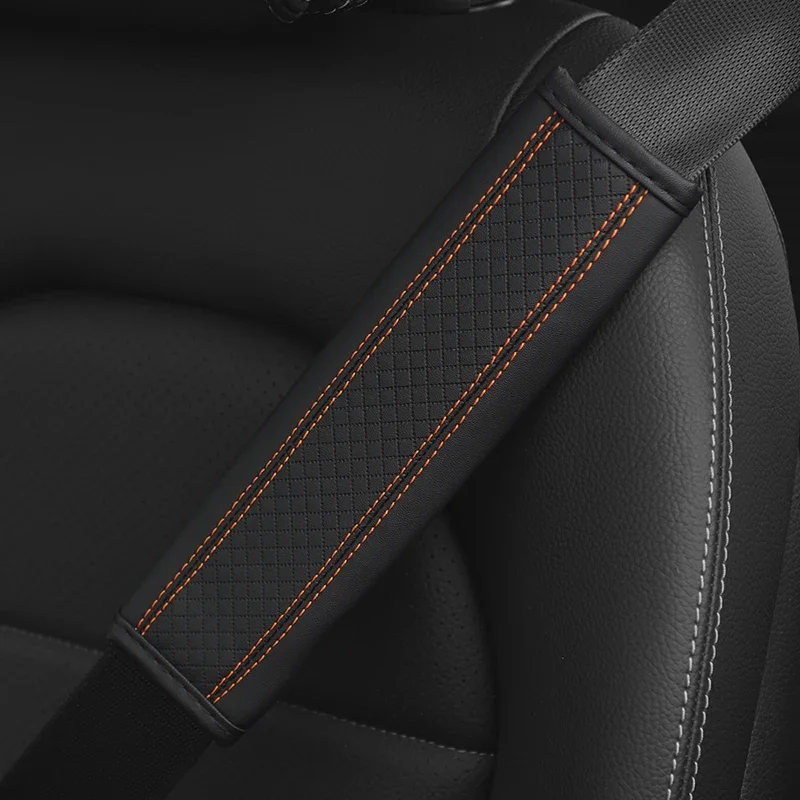 Car accessories seat belt PU Leather Safety Belt Shoulder Cover Breathable Protection Seat Belt Padding Pad Auto Interior