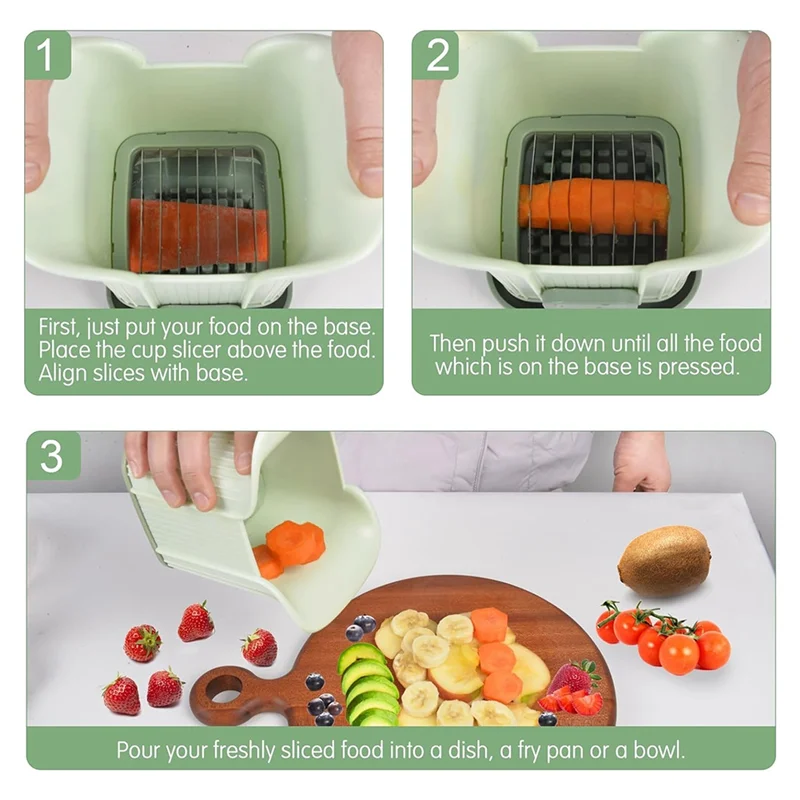

AB15-Strawberry Slicer Cup, Stainless Steel Vegetable Fruit Cutter, Portable Banana Slicing Tool, Quickly Egg Cutting Chopper Du