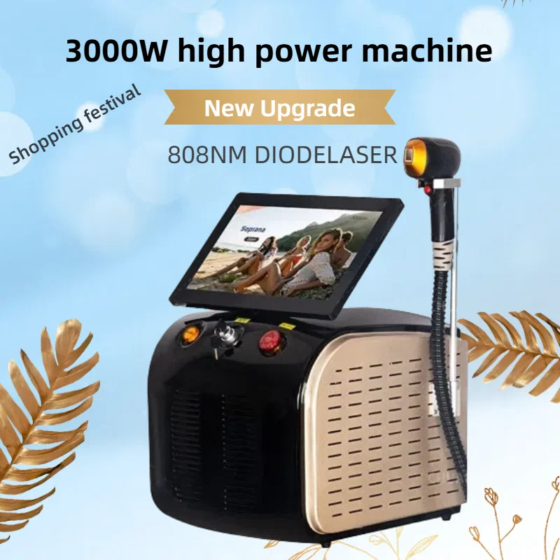 

3000W Soprano Titanium Ice Platinum Diode 755 808 1064nm 3 Wavelength Laser Machine Painless Diode Hair Removal Machine 2025