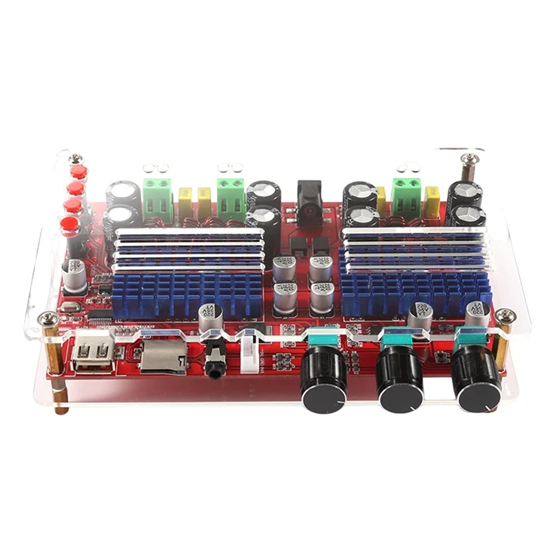 

AT48-TPA3116D2 Bluetooth 2.1 Digital Amplifier Board XH-M560 High Power DC12-24V U Disk TF Card Decoder Board