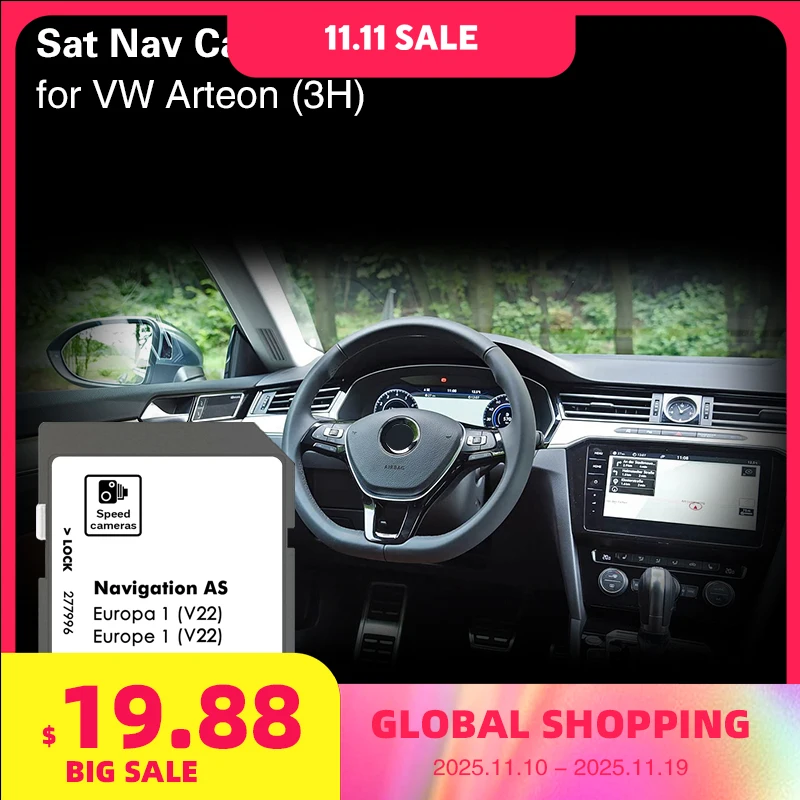 

for VW Arteon 3H Sat Nav 32GB Albania Austria Andorra Road Car Map Navi GPS Card AS V22