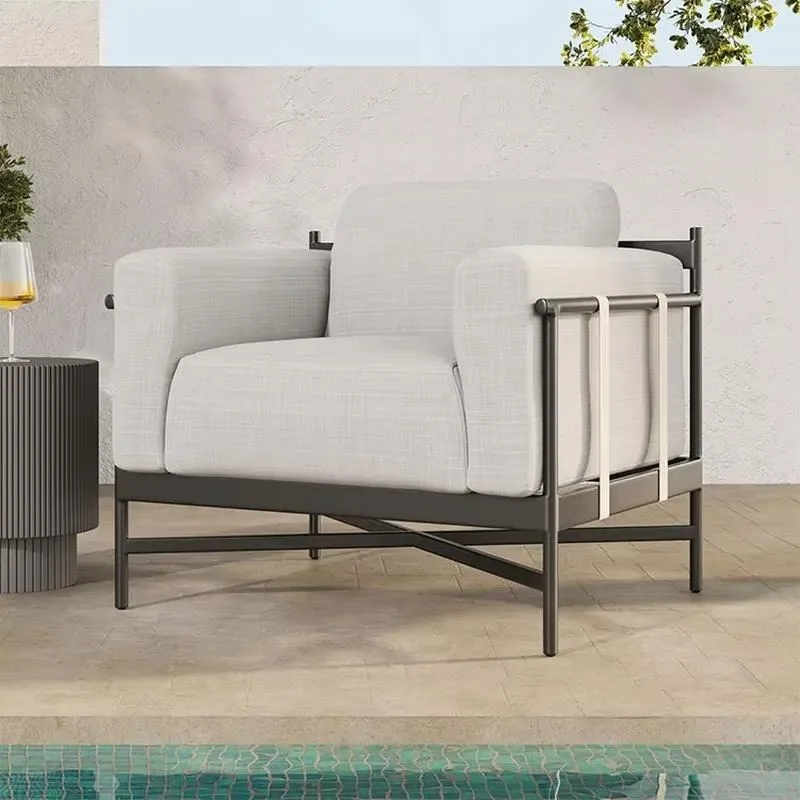 for Metal frame outdoor leisure sofa, rust-proof outdoor garden sofa set, modern outdoor garden sofa, suitable for leisure