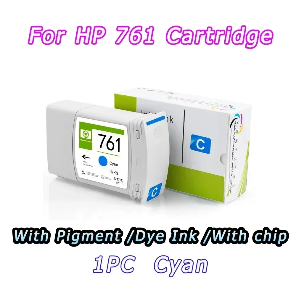 Printer Replacement Ink Cartridges With Pigment Ink HP761 Cartridge For HP 761 Ink Cartridges Full For HP DesignJet T7100 T7200