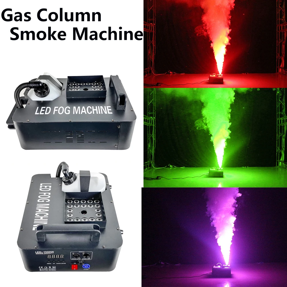 1500W gas column Smoke Machine Disco Stage Effect DMX512 Small Atmosphere Equipment Smoke 3000W Fog Column Machine For Concert